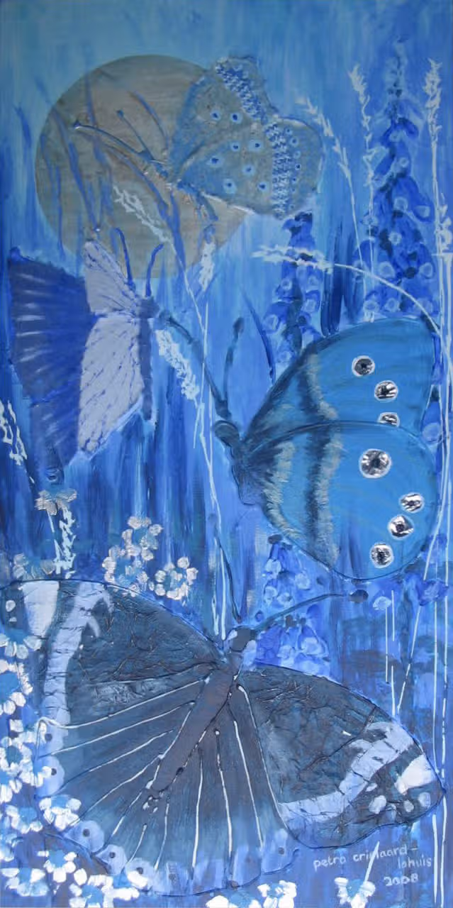 Volledig werk · 4 vlinders blauw