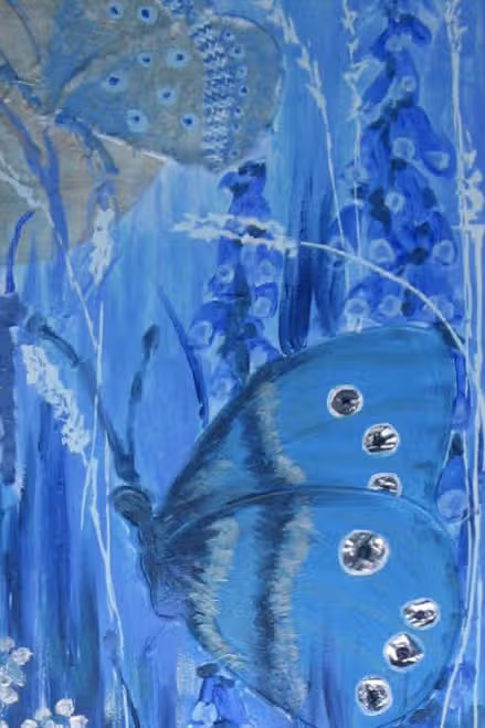 Detail — zilveren stippen