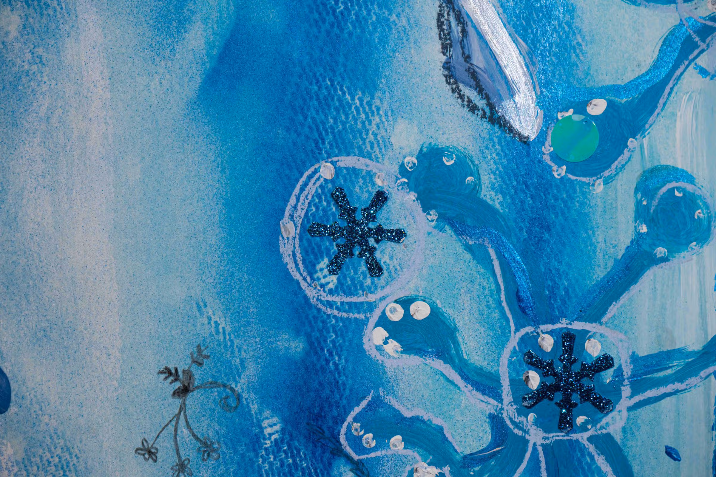 Detail — glittersterretjes