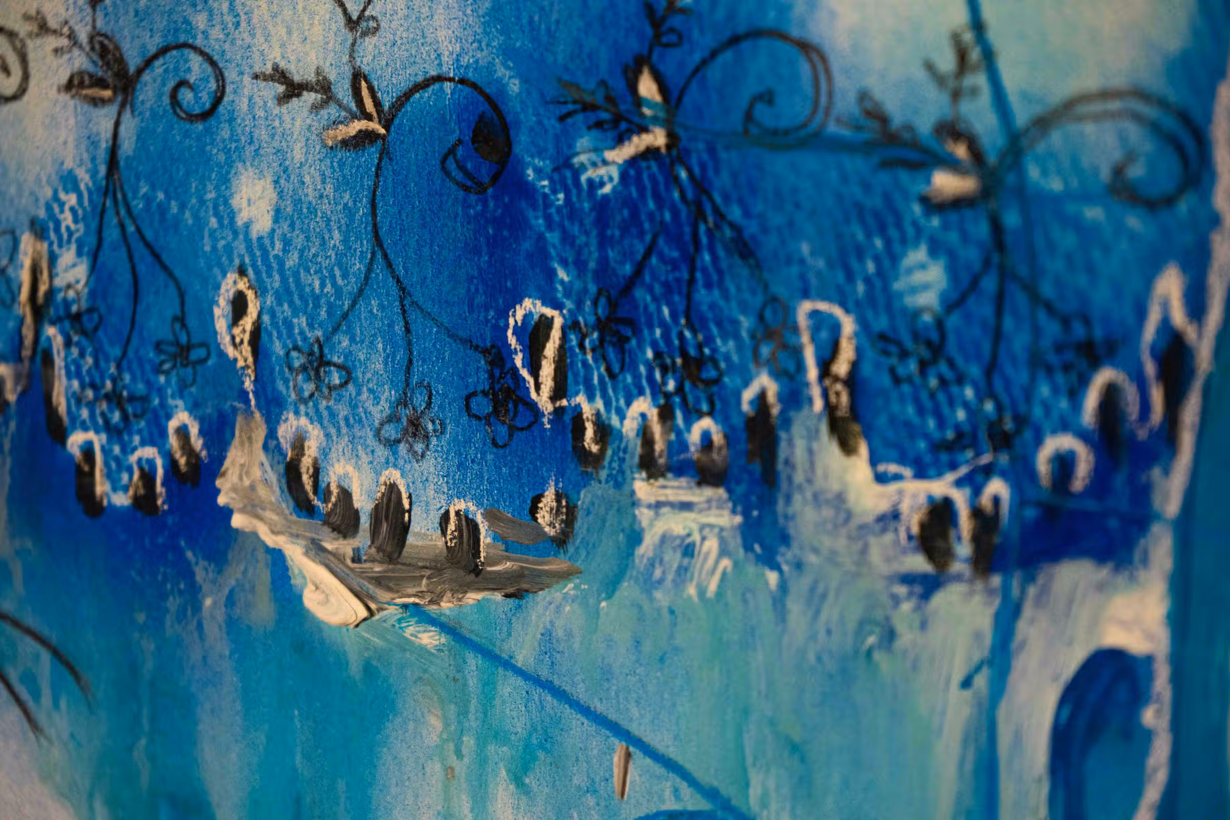 Detail — rand onder tekening