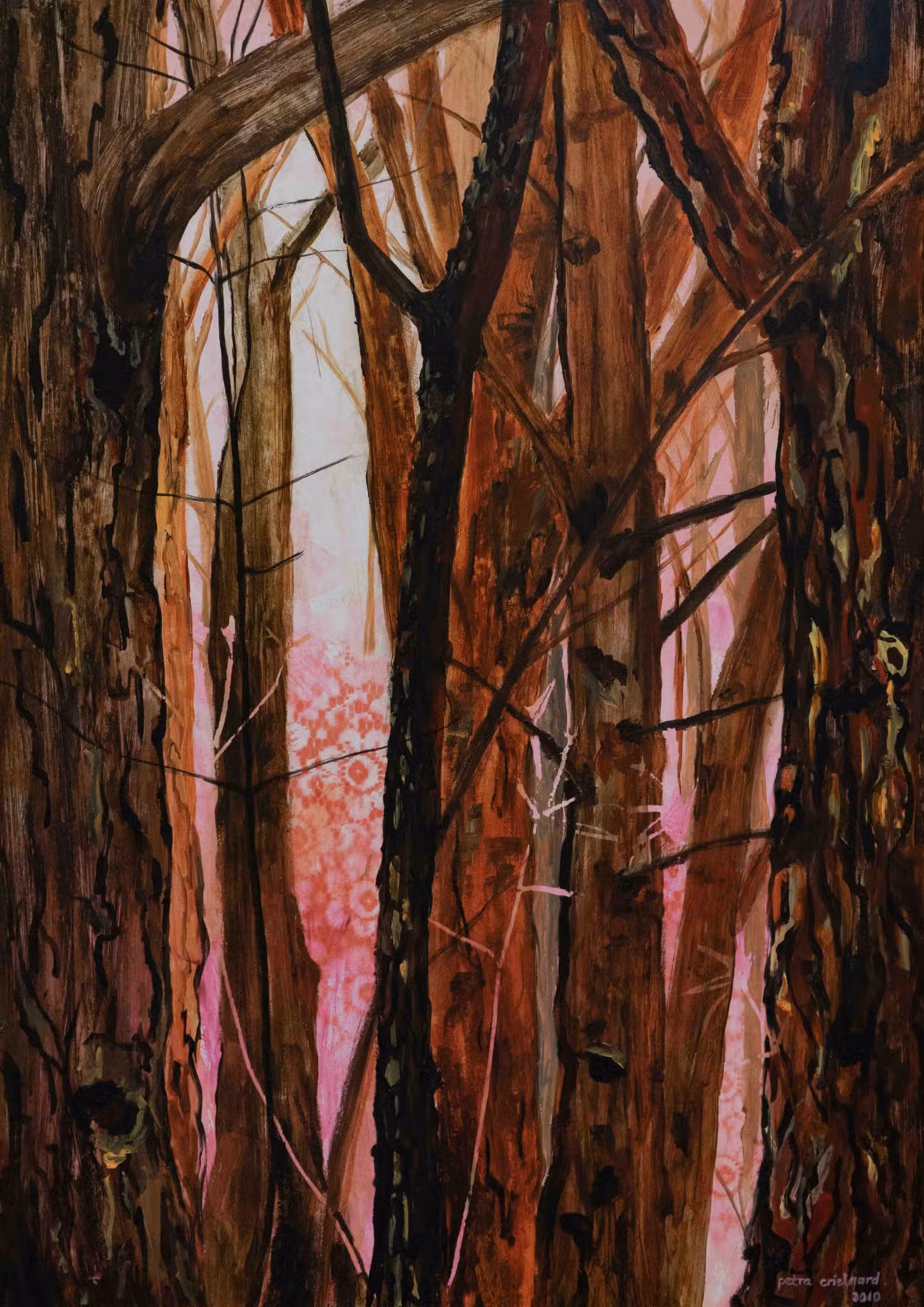 Bomen in roze