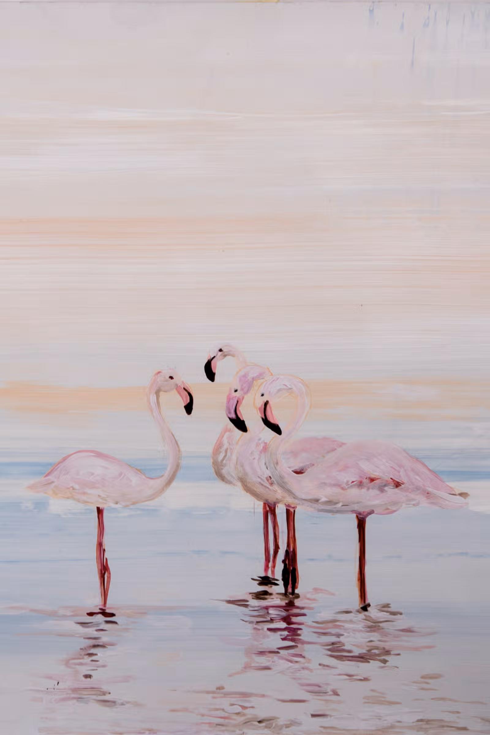 Detail — flamingos
