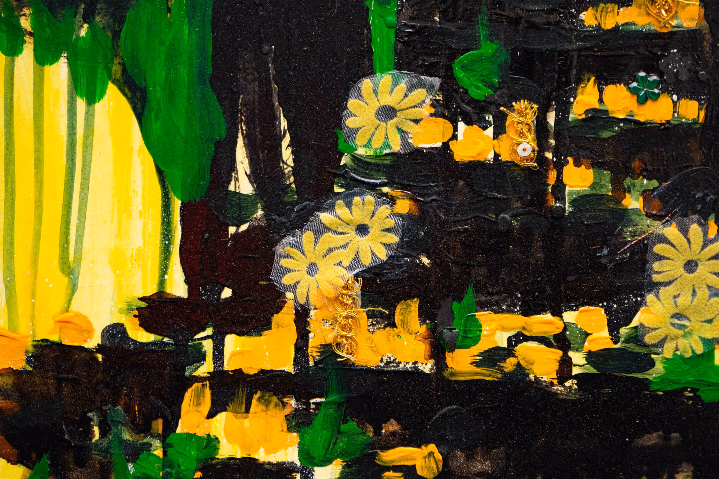 Detail — gele bloempjes
