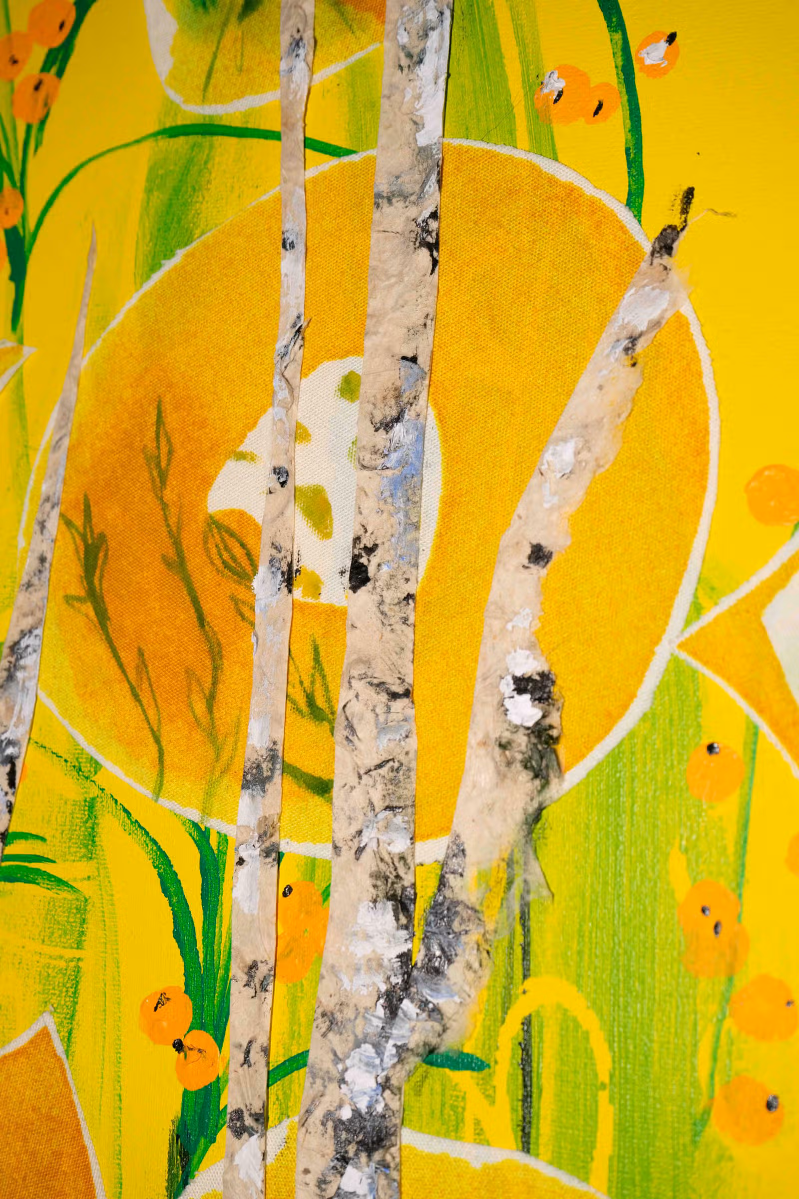 Detail — gele cirkel