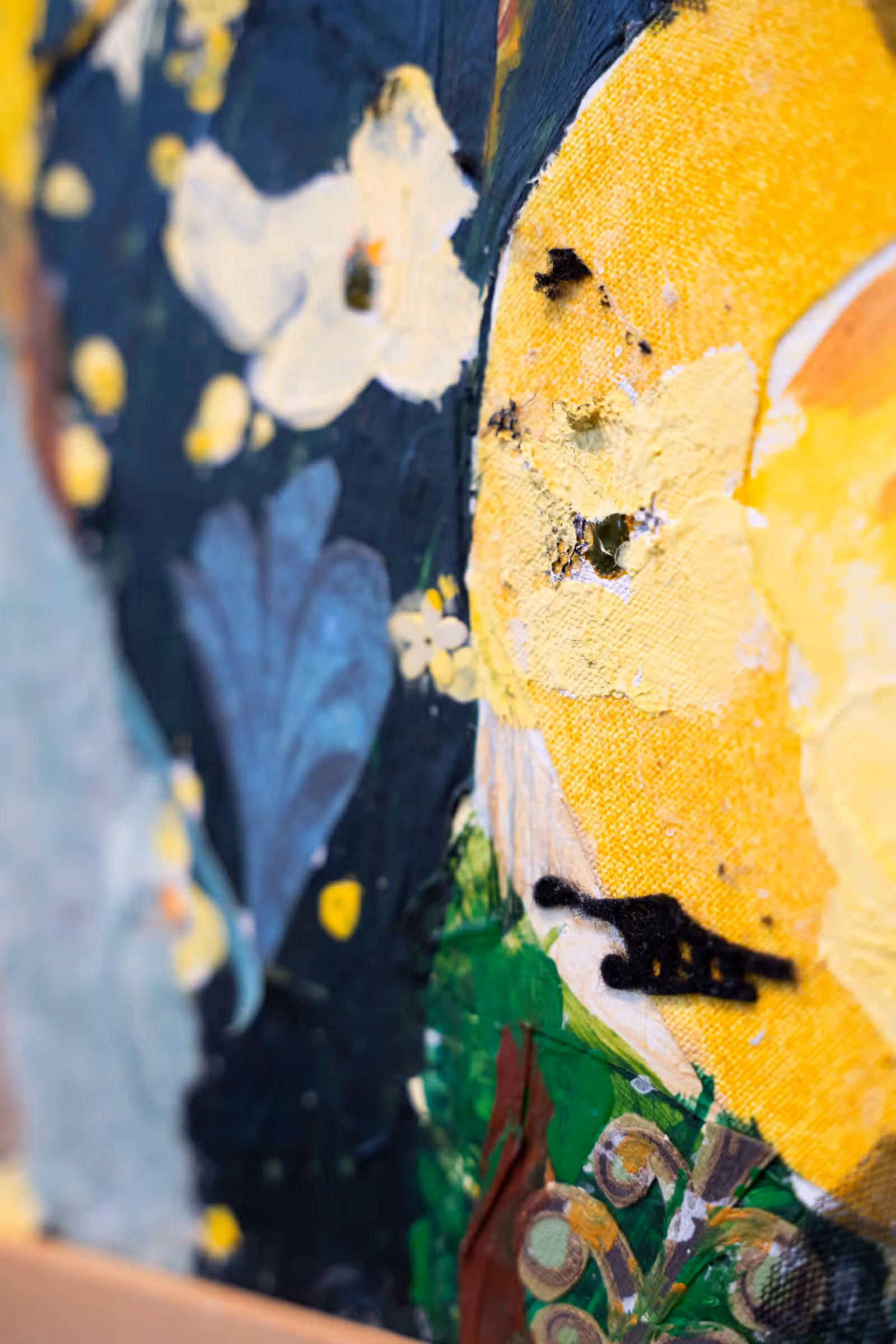 Detail — blauw blad