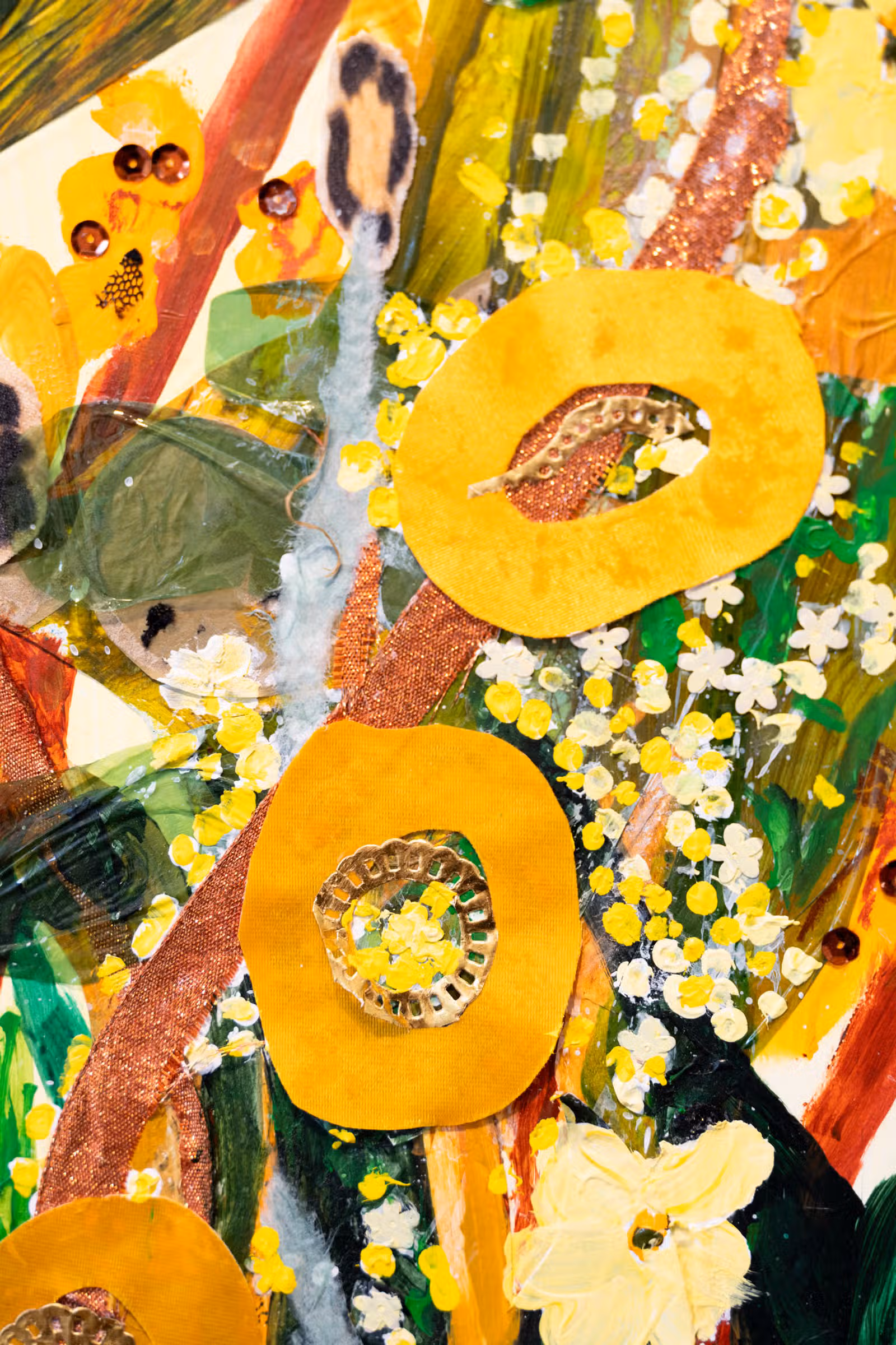 Detail — gele cirkels