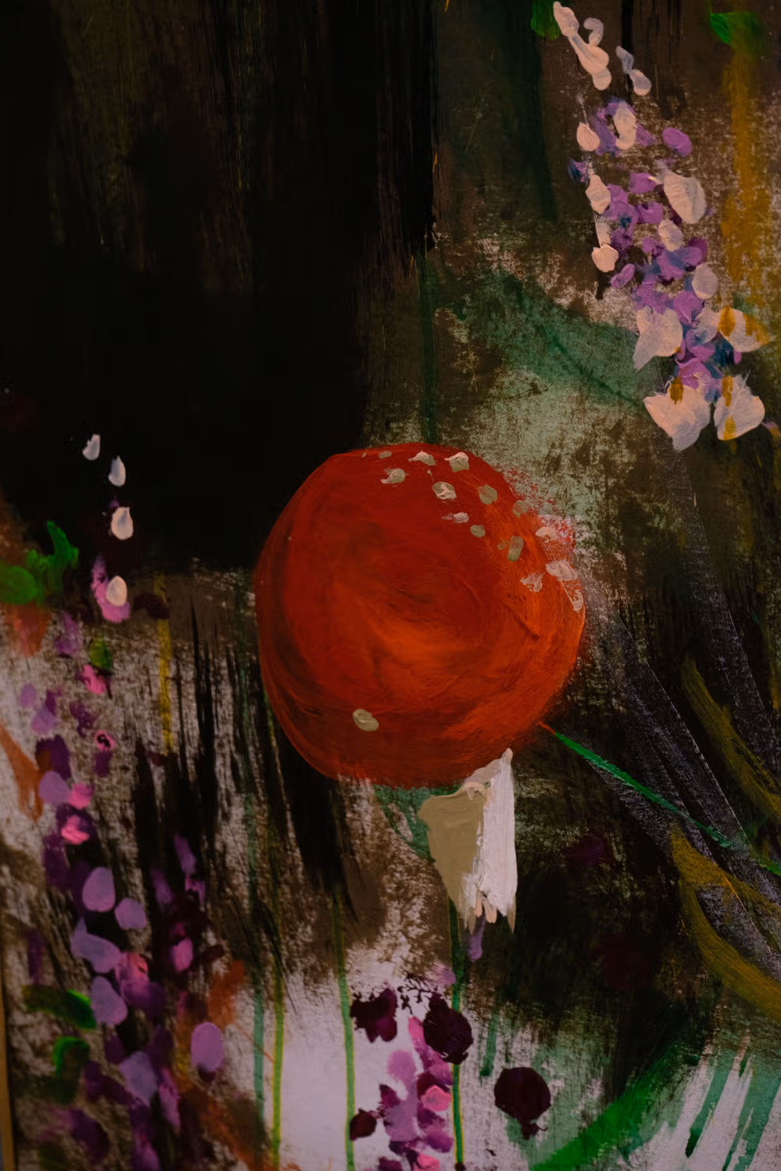 Detail — paddestoel en roze