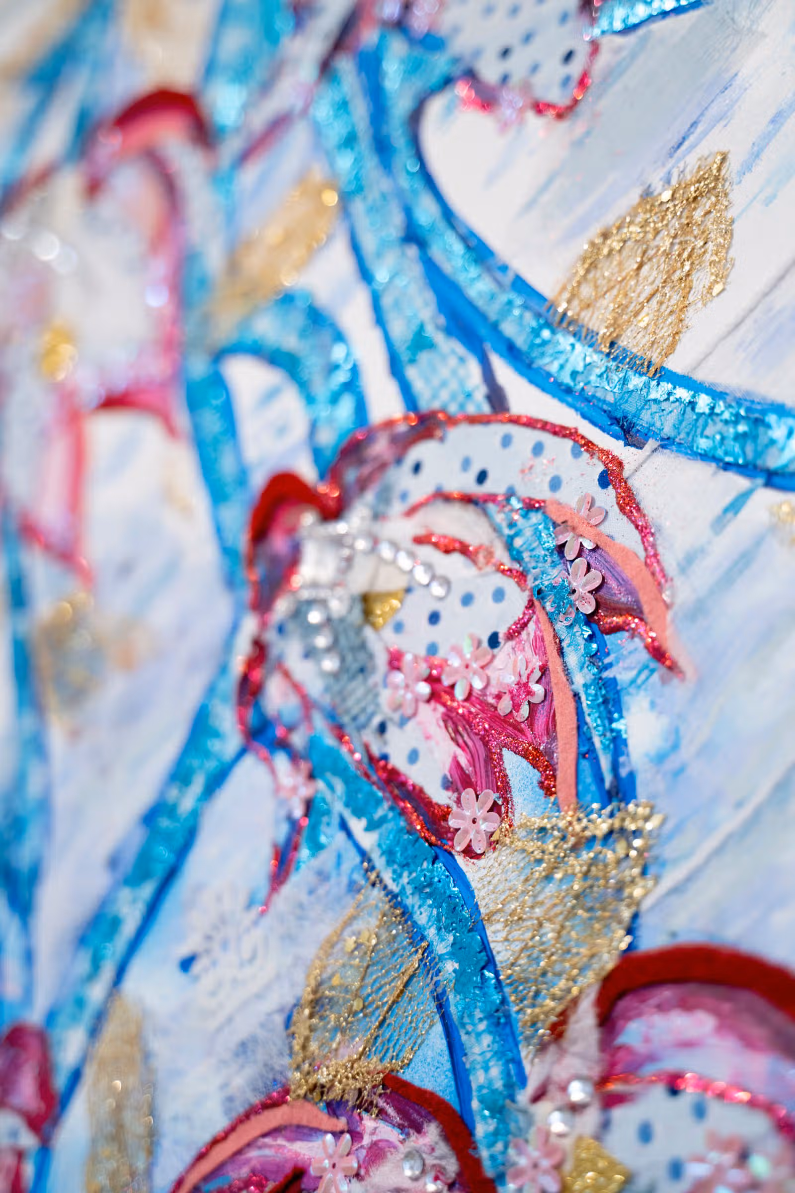 Detail — bloesem met blauw