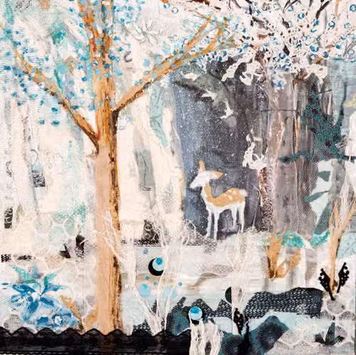 Volledig werk · Hertje in turquoise bos