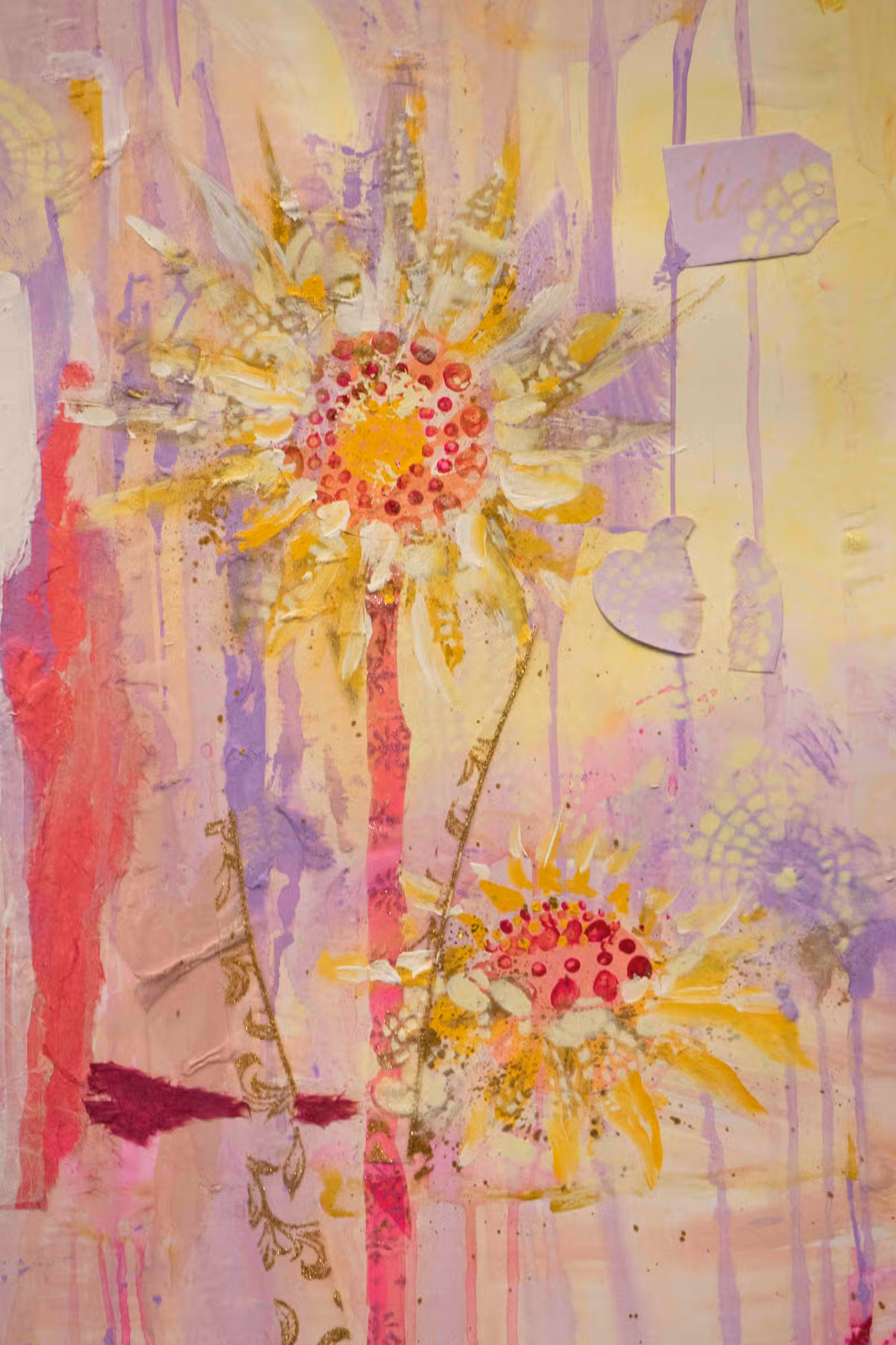Detail — gouden bloemen