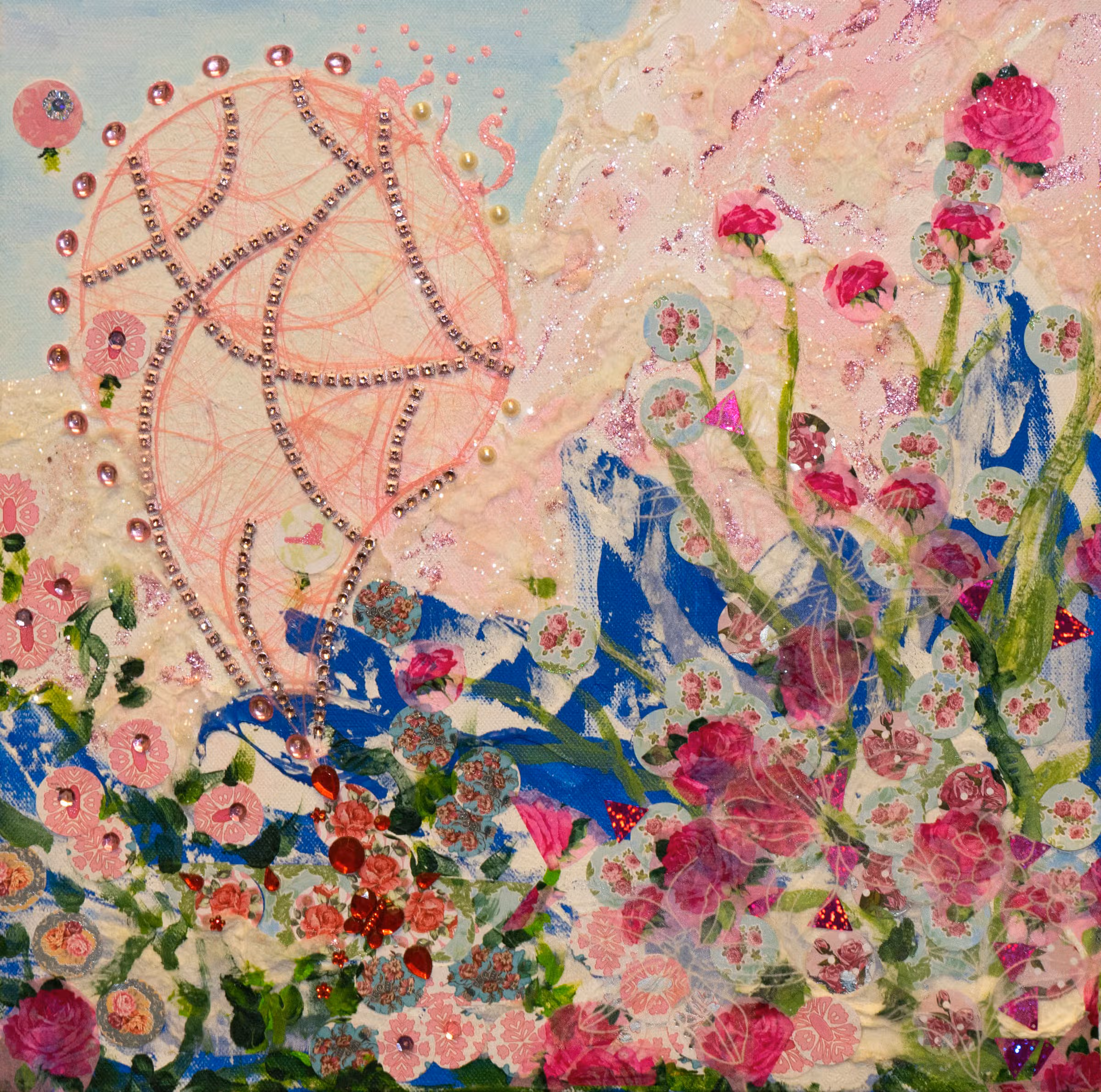 Volledig werk · Luchtballon roze/blauw