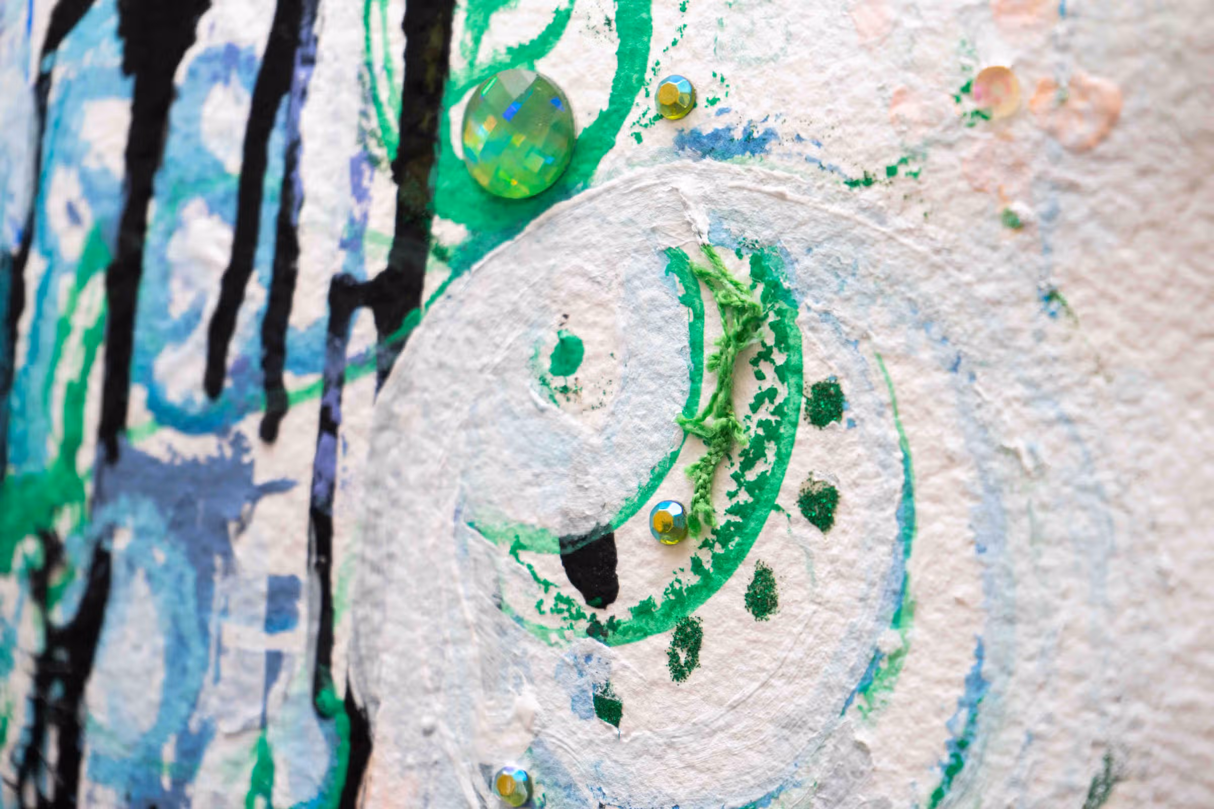 Detail — groene glitter