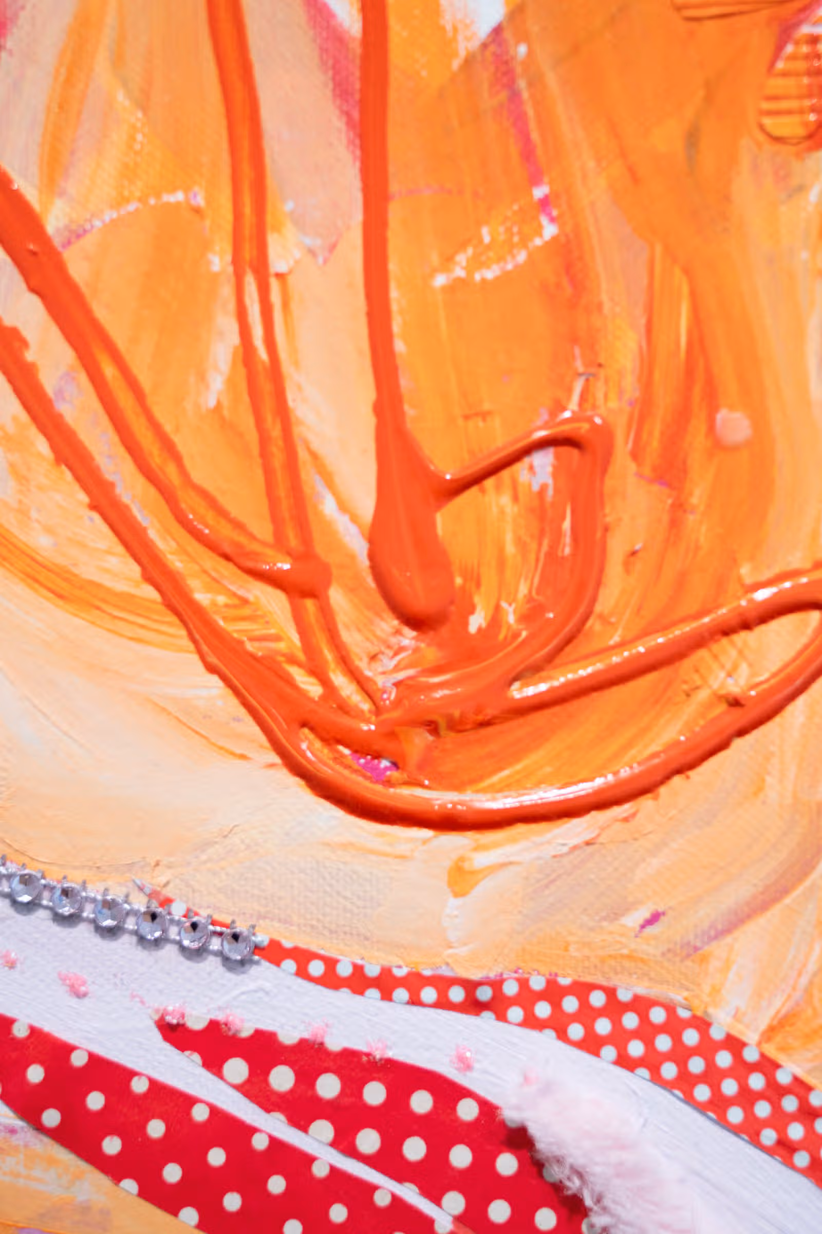Detail — oranje verf