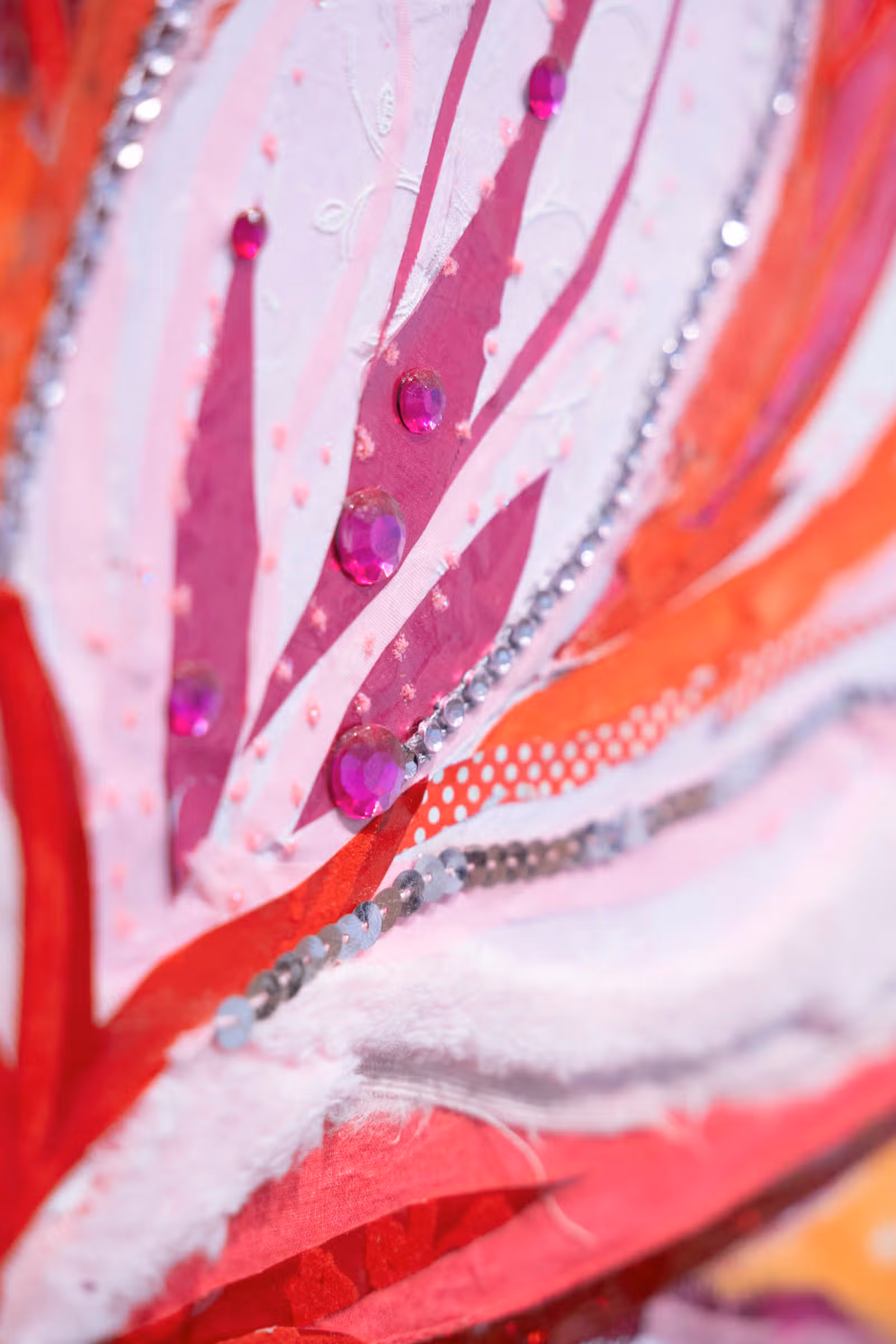 Detail — roze pailletten
