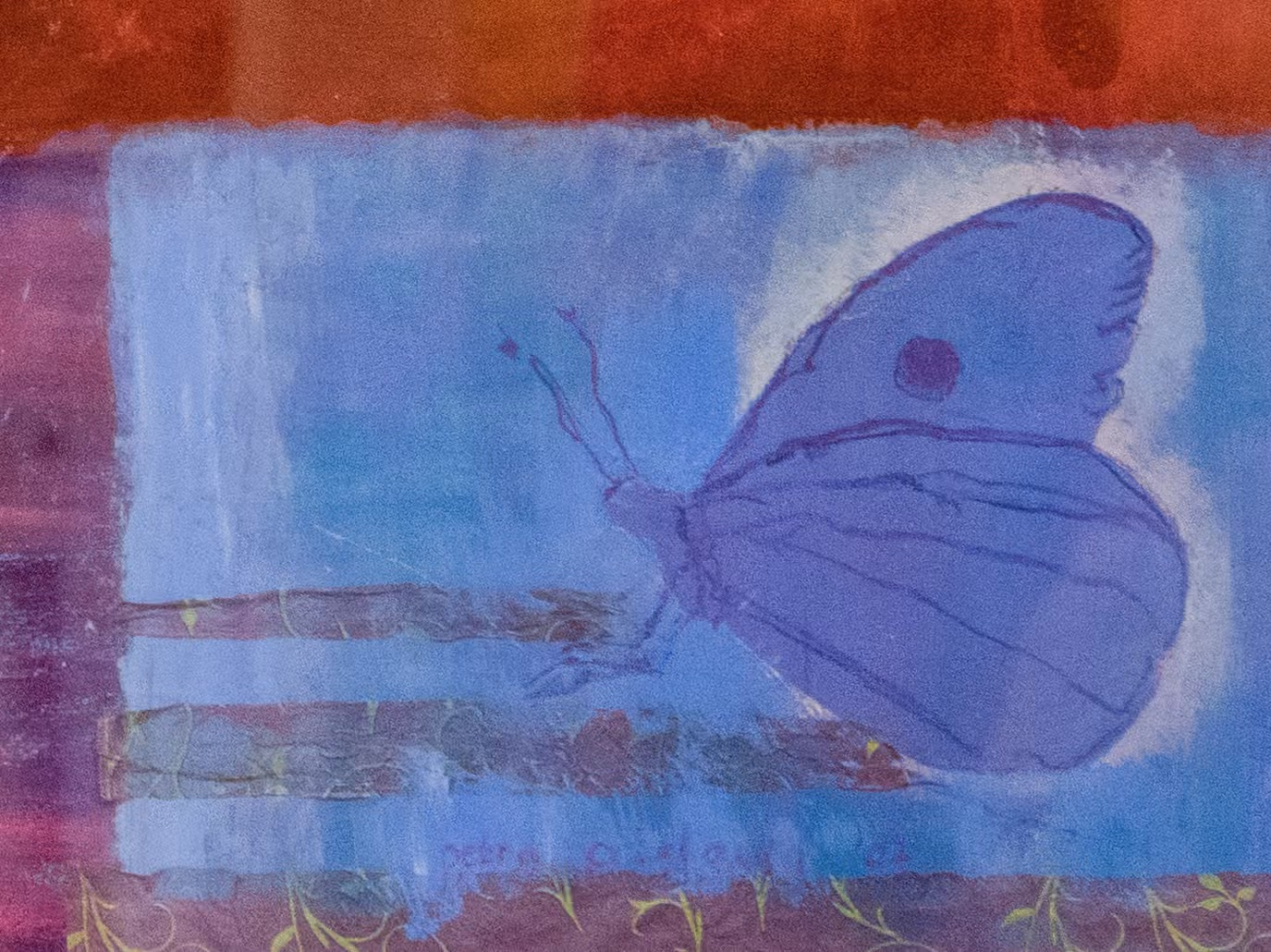 Vlinder detail blauwe vlinder