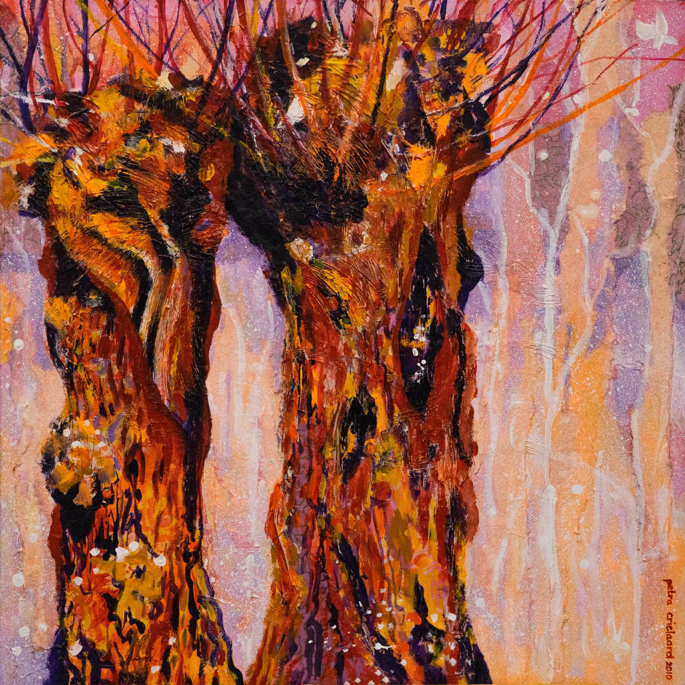Volledig werk · Twee knotwilgen in roze