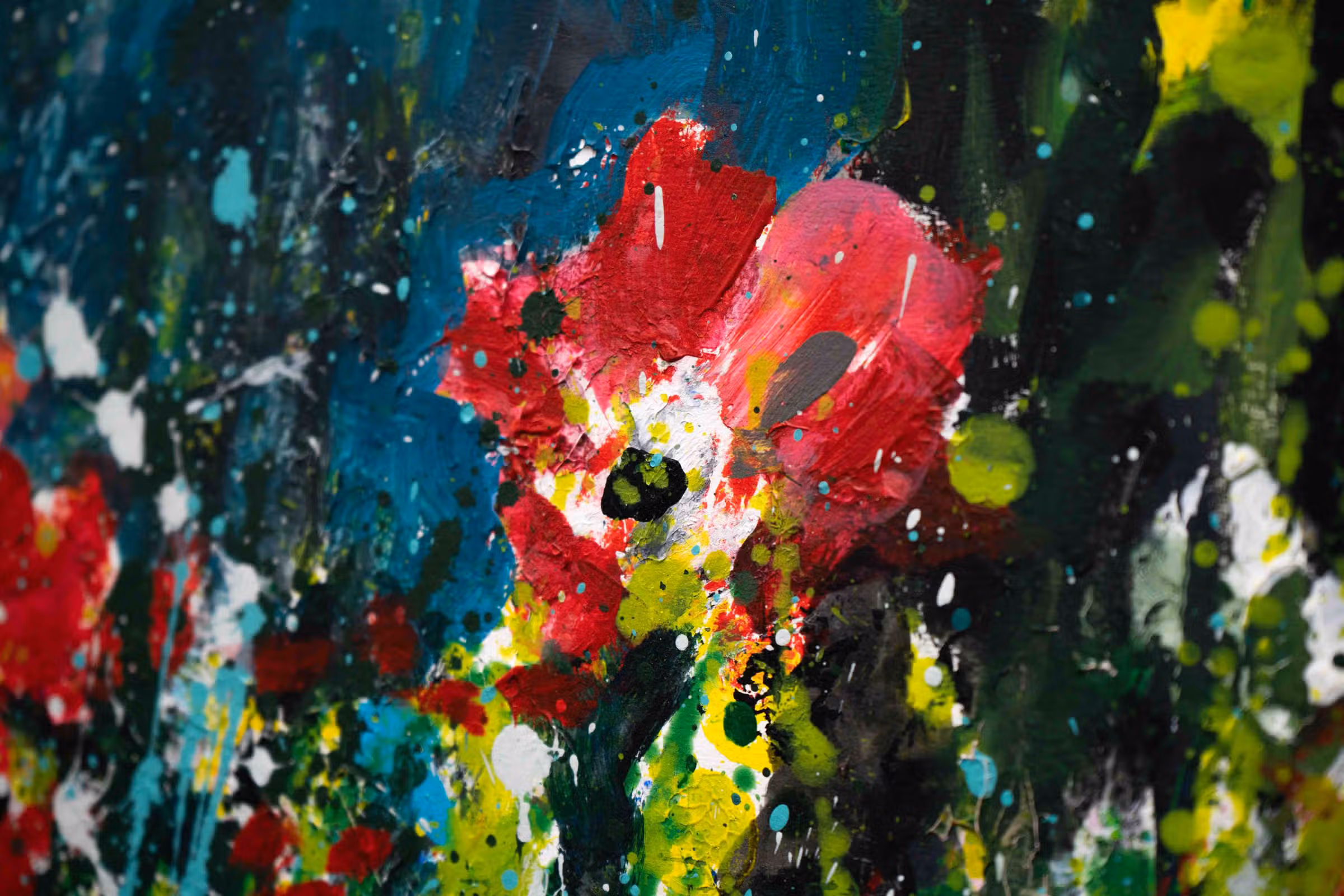 Detail — rode bloem
