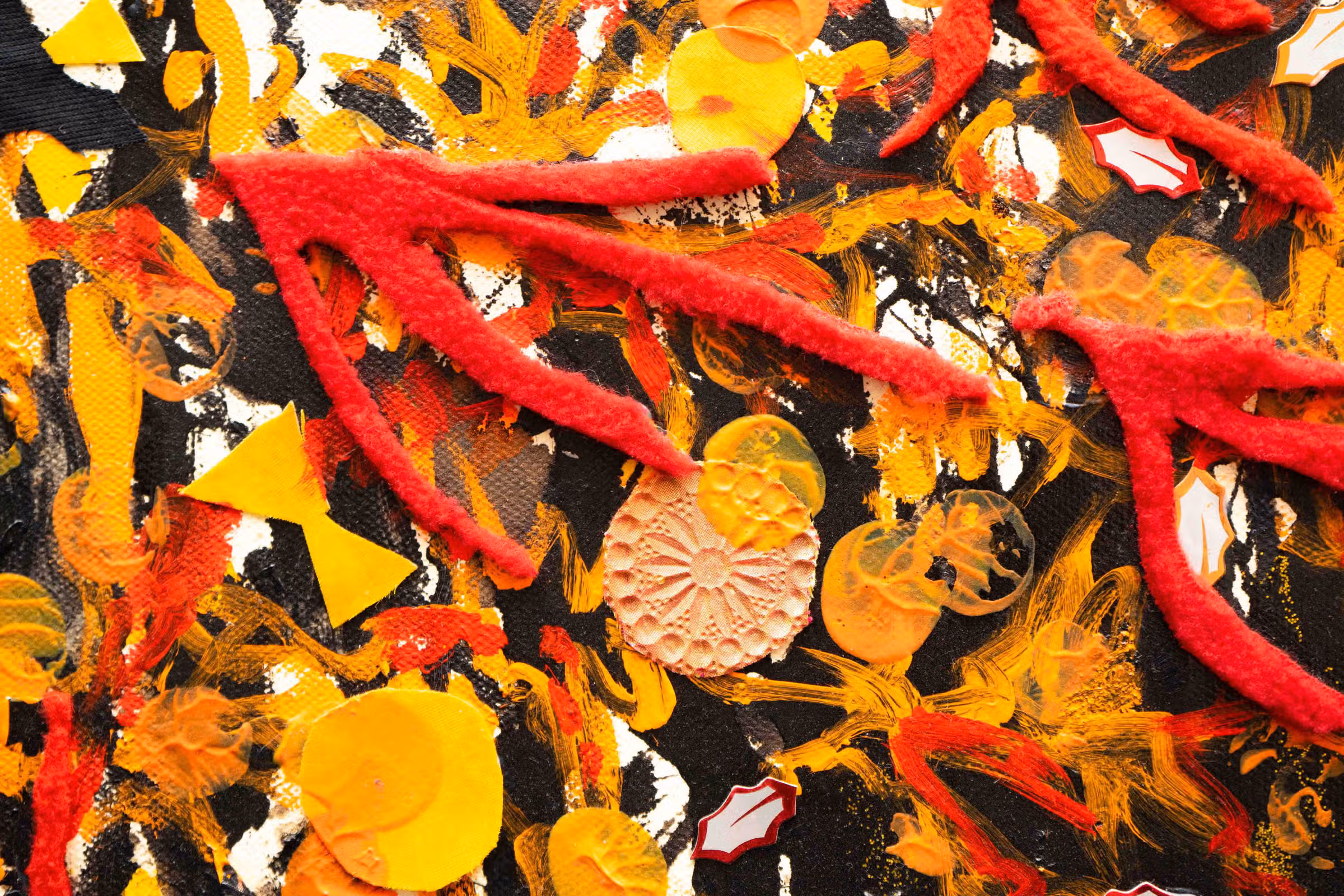 Detail — rood stof